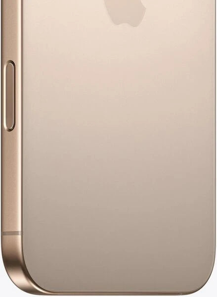 Close-up of a gold smartphone with Apple logo