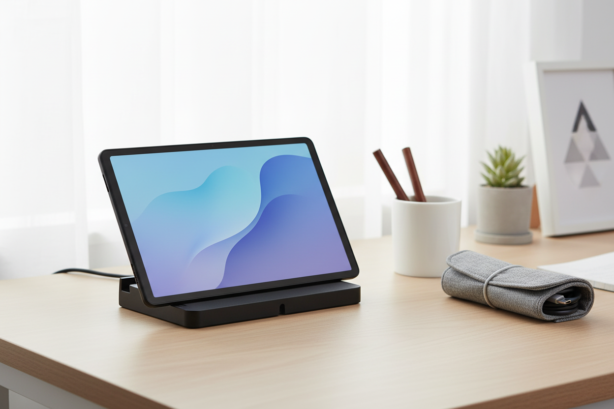 Lenovo Smart Tab M8 lifestyle desk shot