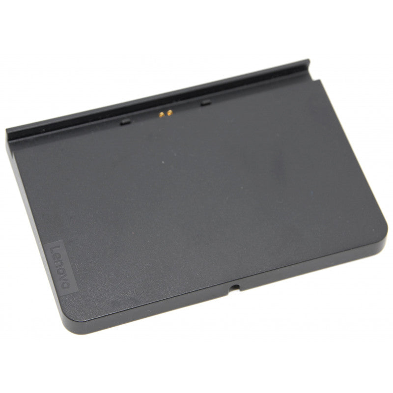 A black Lenovo replacement battery or battery cover, shown at an angle on a plain white background.