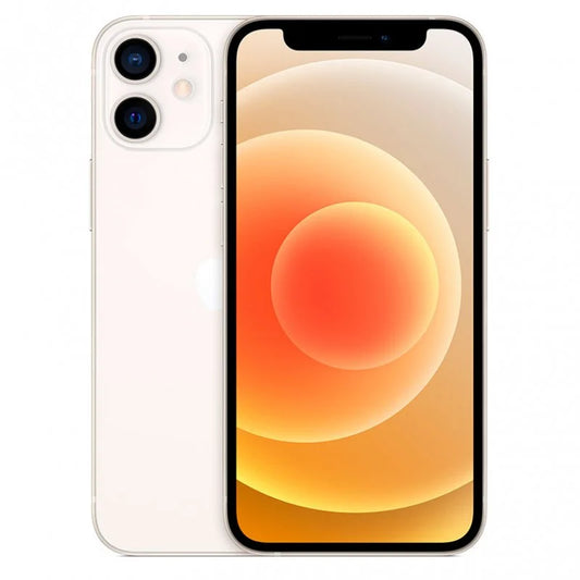 Smartphone with a colorful display on a white background