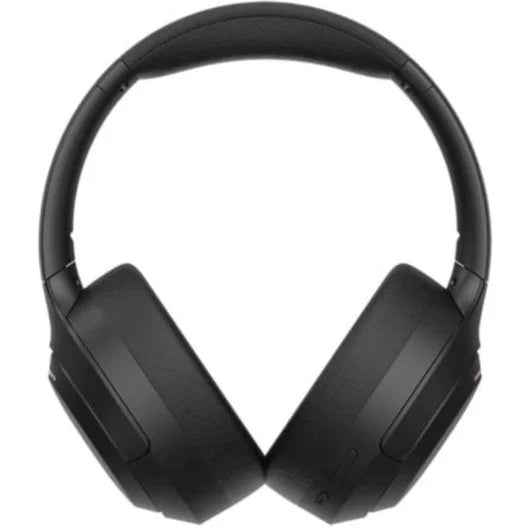 Black over-ear headphones on a white background