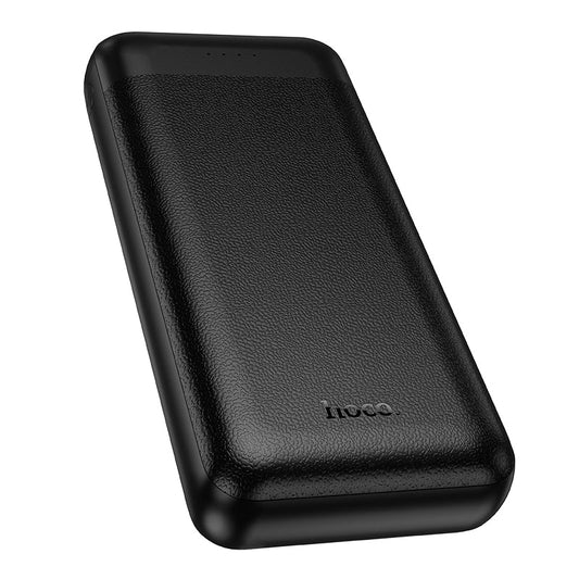 A black textured power bank with rounded corners and the 'inoco' brand name embossed near the bottom, shown on a plain white background.
