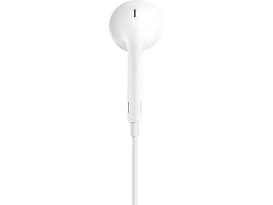 A single white in-ear earbud with a matching white cable, shown against a solid white background.