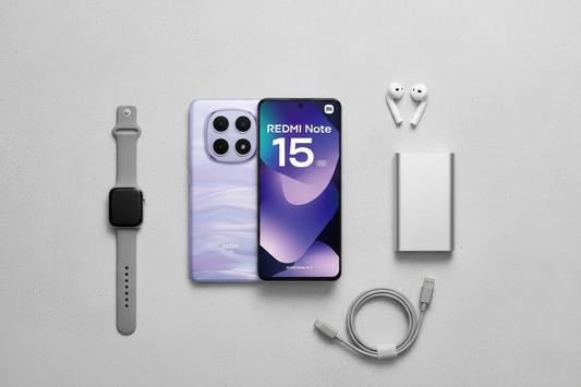 Xiaomi Redmi Note 15 5G - Lifestyle Flat Lay