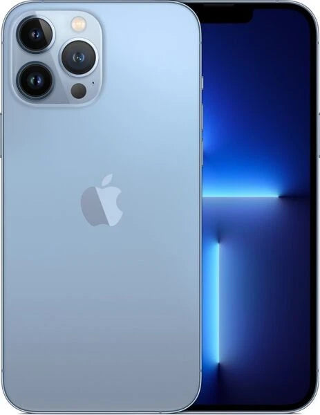 Smartphone with Apple logo on a reflective surface