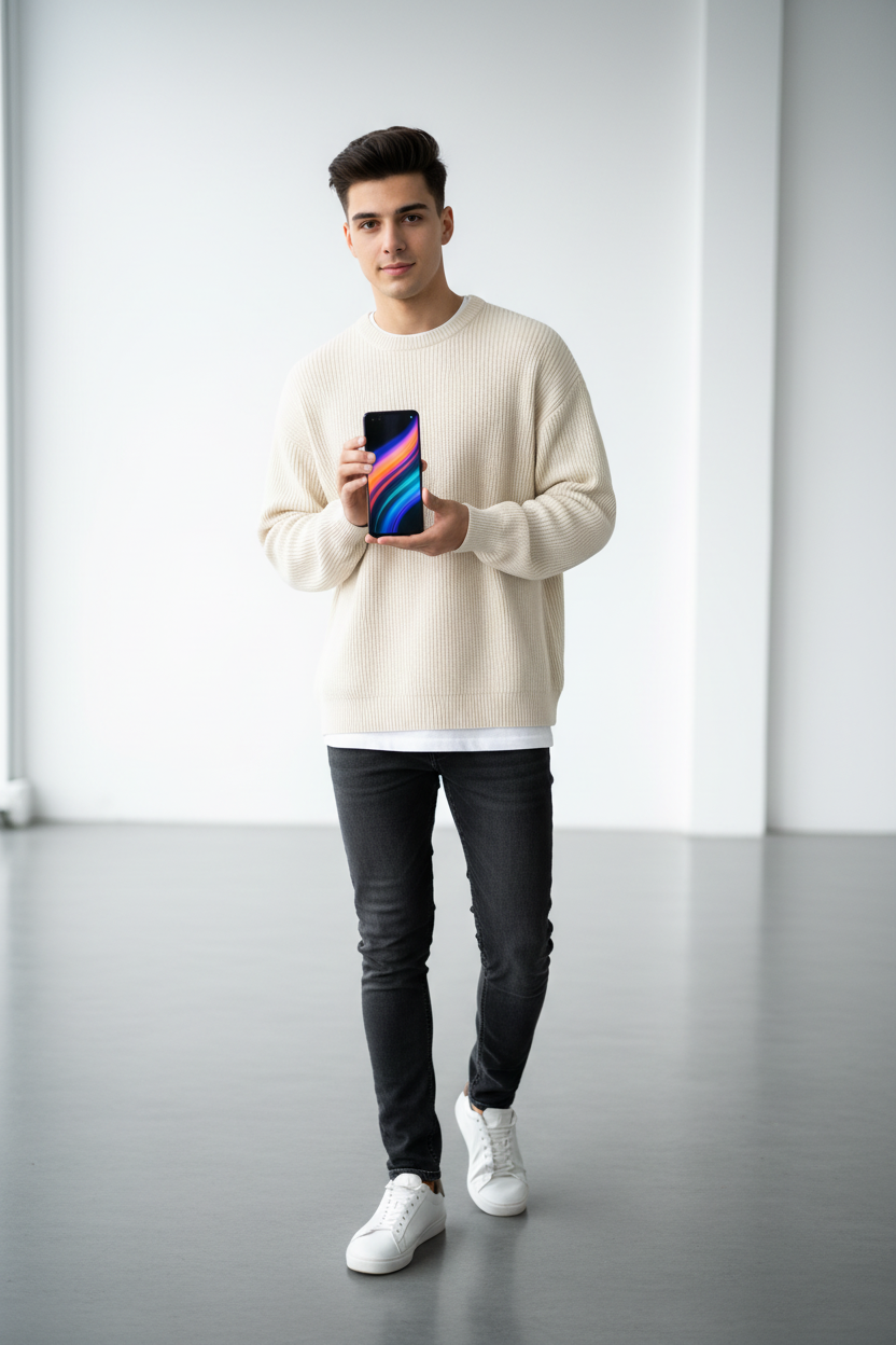 Redmi Note 13 5G Black – Male Model