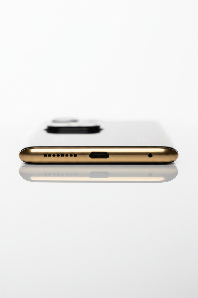 Redmi Note 14 Pro 5G – Dark Gold Bottom View