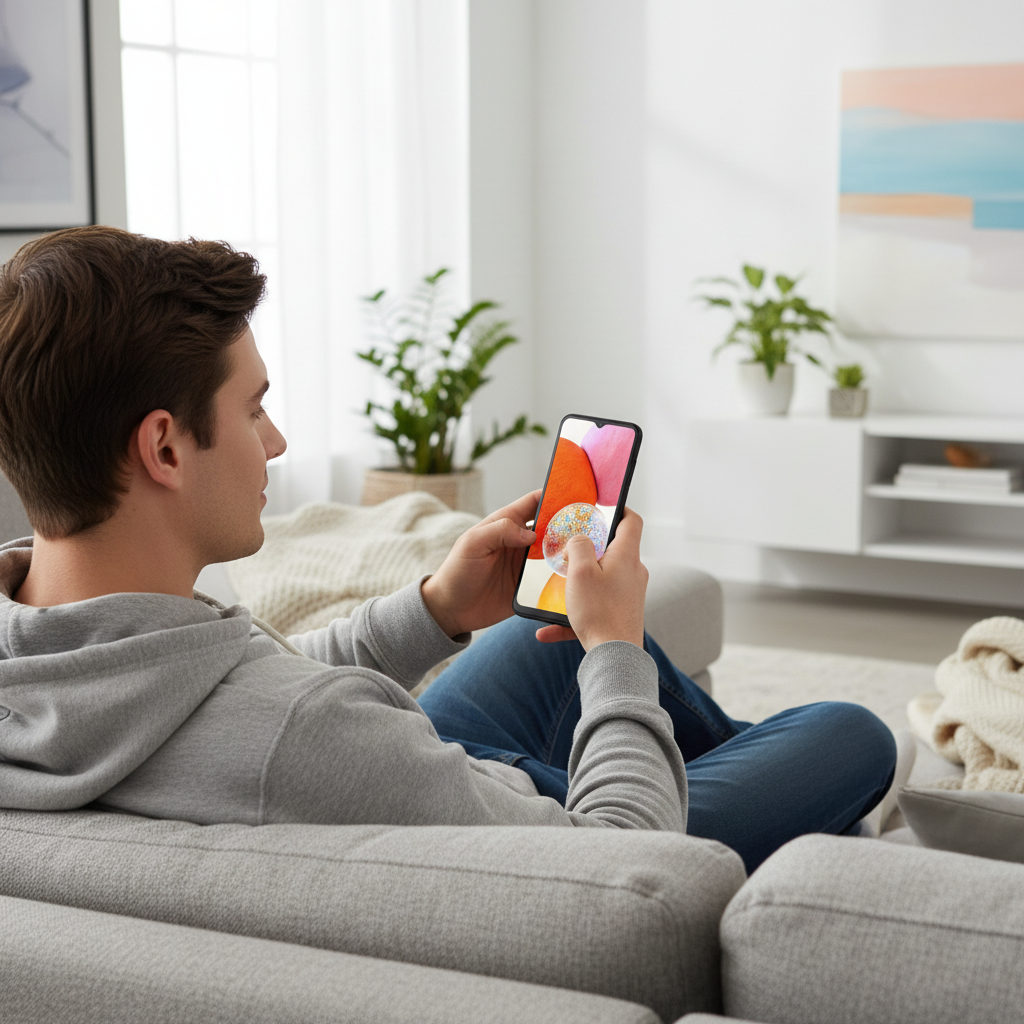 Samsung A14 display lifestyle
