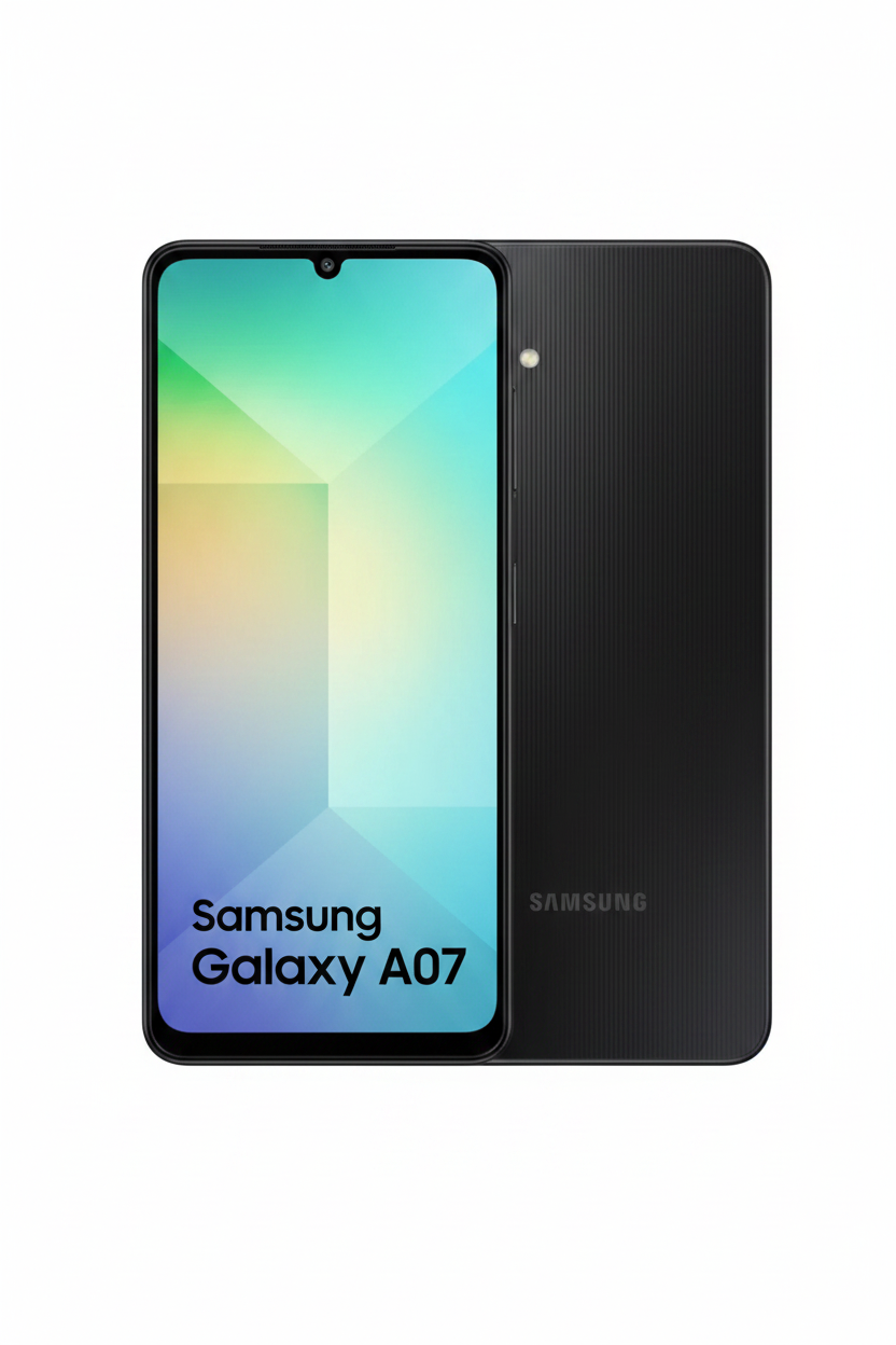 Samsung Galaxy A07 Black Front Back