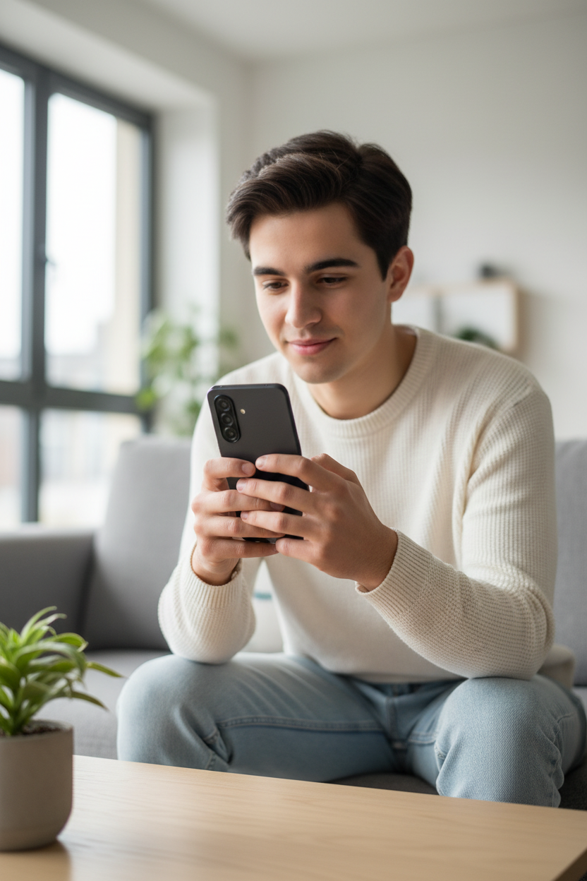 Samsung Galaxy A17 with model