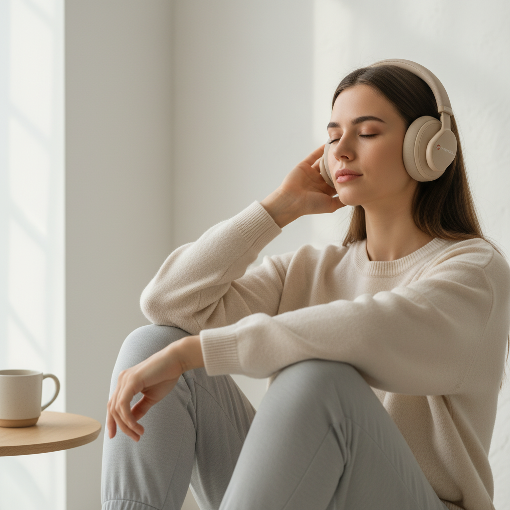 Touch Beat Beige Lifestyle WITH MODEL