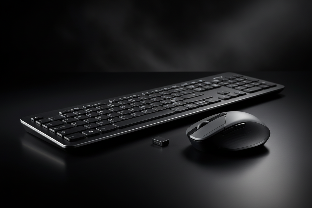 Wireless Keyboard Mouse - Premium Dark